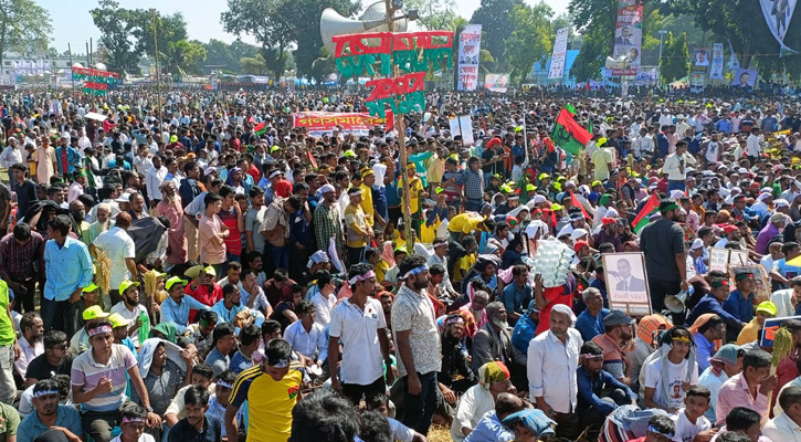 রংপুরে বিএনপির সমাবেশস্থলে তিল ধারণের ঠাঁই নেই, অলিগলিও কানায় কানায় পূর্ণ