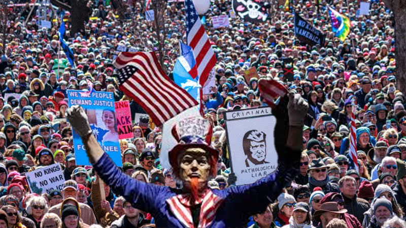 যুক্তরাষ্ট্রজুড়ে চলছে ট্রাম্পবিরোধী ‘নো কিংস’ বিক্ষোভ