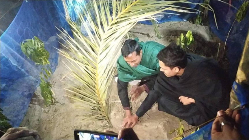 স্ত্রী-সন্তানের কবর ছুঁয়ে অঝোরে কাঁদলেন সাদ্দাম