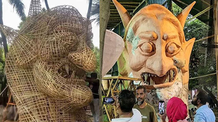 চারুকলায় ফের তৈরি হচ্ছে “স্বৈরাচারের প্রতিকৃতি”