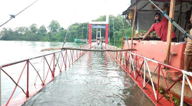রাঙামাটির ঝুলন্ত সেতু ডুবে গেছে 